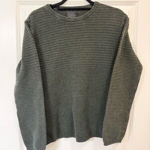 H&M Men's Ribbed Crewneck Sweater - Olive